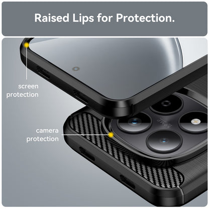 Etui til Xiaomi Redmi Note 15 Pro 5G, Techsuit, Carbon, Sort