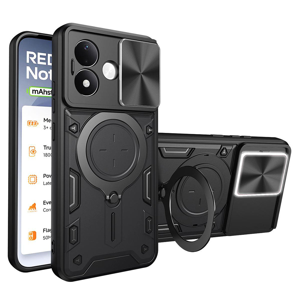 Etui til Xiaomi Redmi Note 17 4G / Note 17 5G, Techsuit, CamGuard Pro, sort