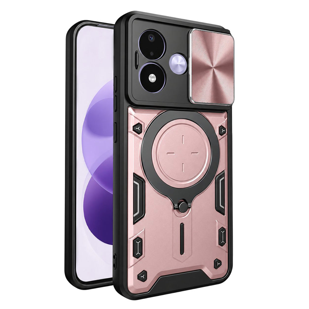 Etui til Xiaomi Redmi Note 17 4G / Note 17 5G, Techsuit, CamGuard Pro, rosaguld