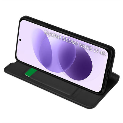 Etui til Xiaomi Redmi Note 17 4G / Note 17 5G, Techsuit, Magskin Book, sort