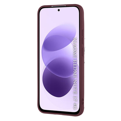 Case for Xiaomi Redmi Note 17 4G / Note 17 5G, Techsuit, SoftFlex, Burgundy