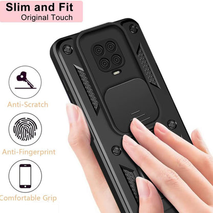 Cover til Xiaomi Redmi Note 9S / Note 9 Pro / Note 9 Pro Max, Techsuit, CamShield, Sort