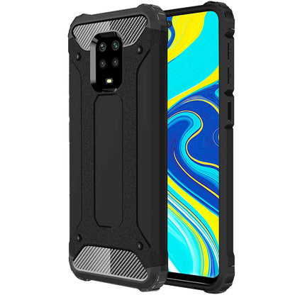 Cover til Xiaomi Redmi Note 9S / Note 9 Pro / Note 9 Pro Max, Techsuit, Hybrid Armor, Sort