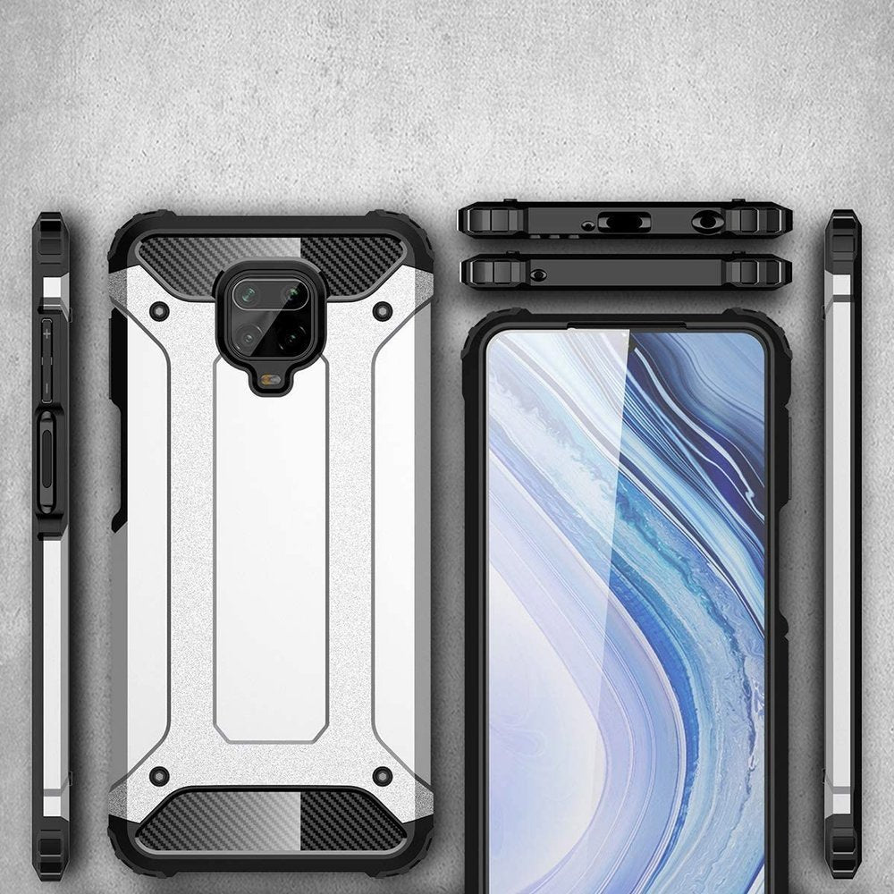 Cover til Xiaomi Redmi Note 9S / Note 9 Pro / Note 9 Pro Max, Techsuit, Hybrid Armor, Sort