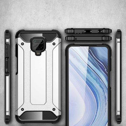 Cover til Xiaomi Redmi Note 9S / Note 9 Pro / Note 9 Pro Max, Techsuit, Hybrid Armor, Sort