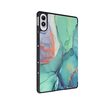 Etui til Xiaomi Redmi Pad 2 Pro, Techsuit, FoldPro Green Time, Flerfarvet