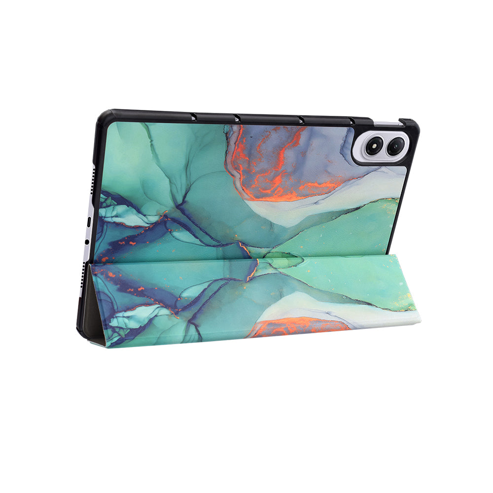 Etui til Xiaomi Redmi Pad 2 Pro, Techsuit, FoldPro Green Time, Flerfarvet
