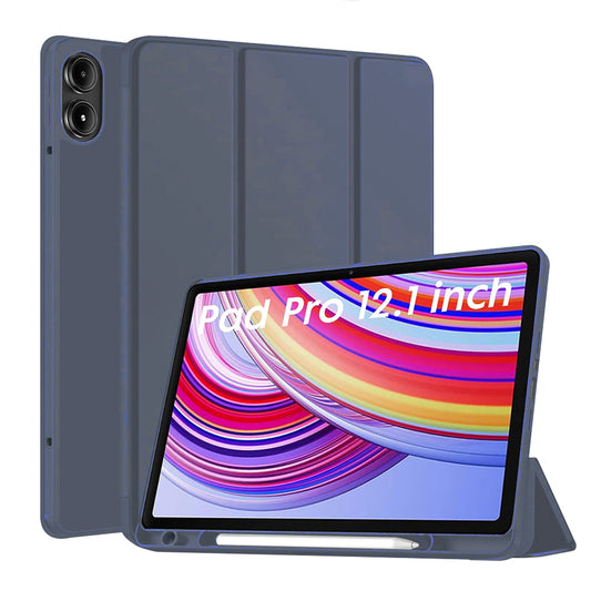 Cover til Xiaomi Redmi Pad Pro / Pad / Pad Pro 5G, Techsuit, Flex Trifold, Mørkeblå