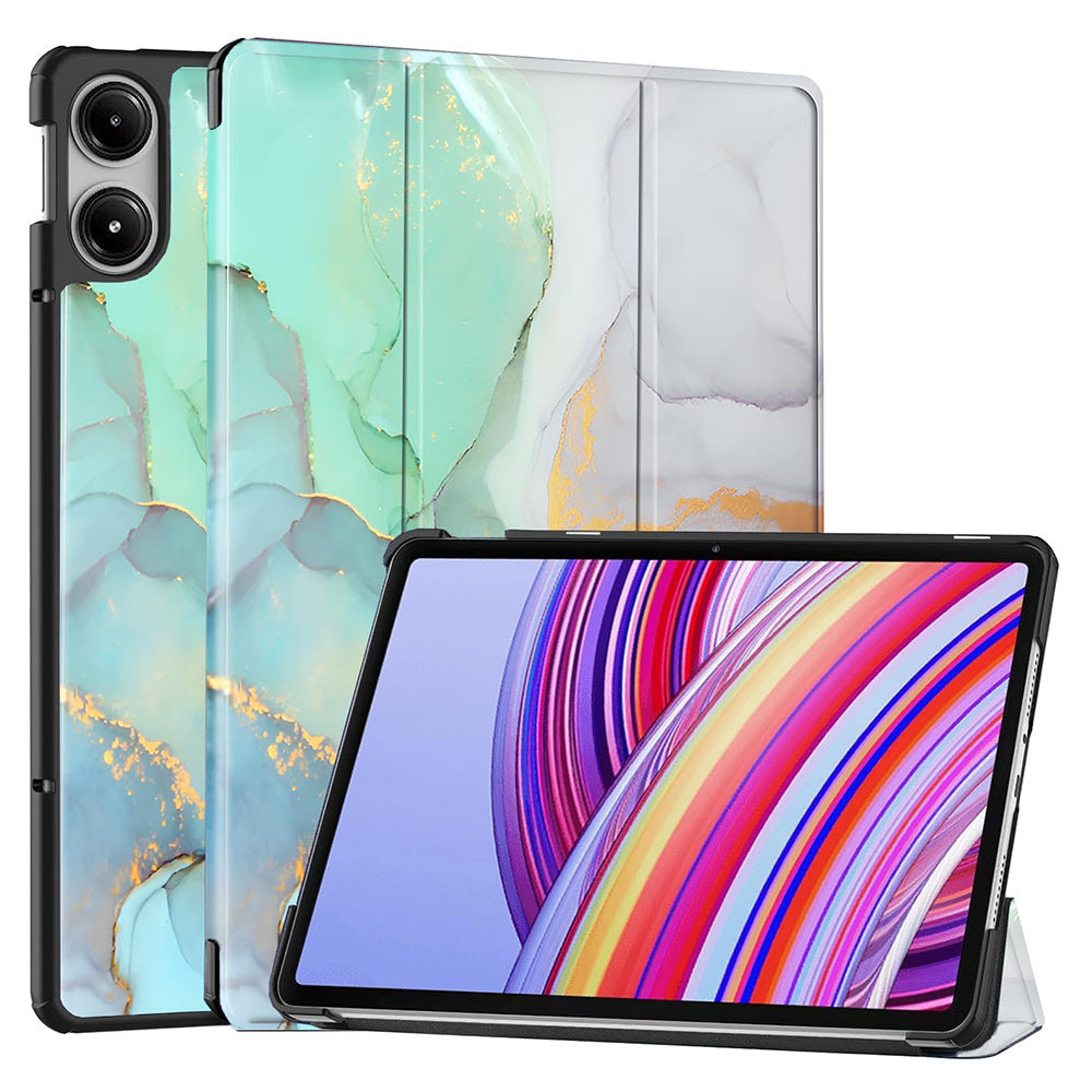 Cover til Xiaomi Redmi Pad Pro / Pad / Pad Pro 5G, Techsuit, FoldPro Green Time, Multifarvet
