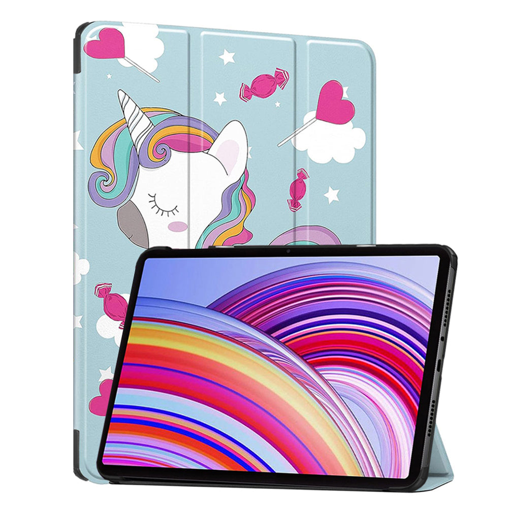 Cover til Xiaomi Redmi Pad Pro / Pad / Pad Pro 5G, Techsuit, FoldPro Unicorn, Multifarvet