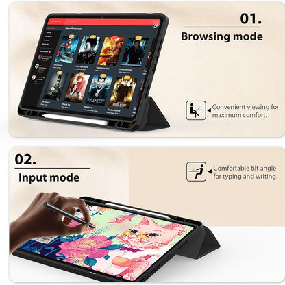 Cover til Xiaomi Redmi Pad SE 8.7, Techsuit, Flex Trifold, Sort