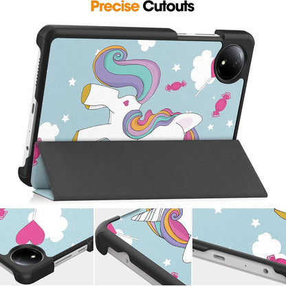 Cover til Xiaomi Redmi Pad SE 8.7, Techsuit, FoldPro Unicorn, Multifarvet