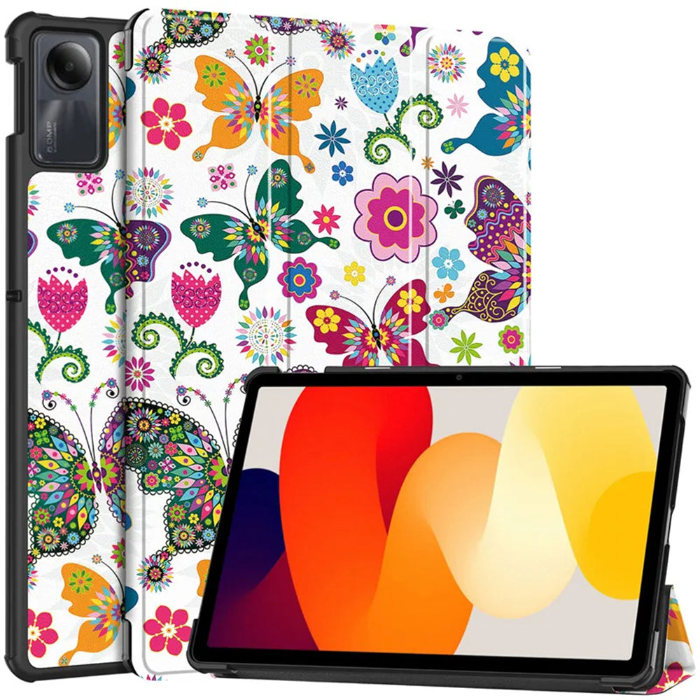 Cover til Xiaomi Redmi Pad SE, Techsuit, FoldPro Butterfly, Multifarvet