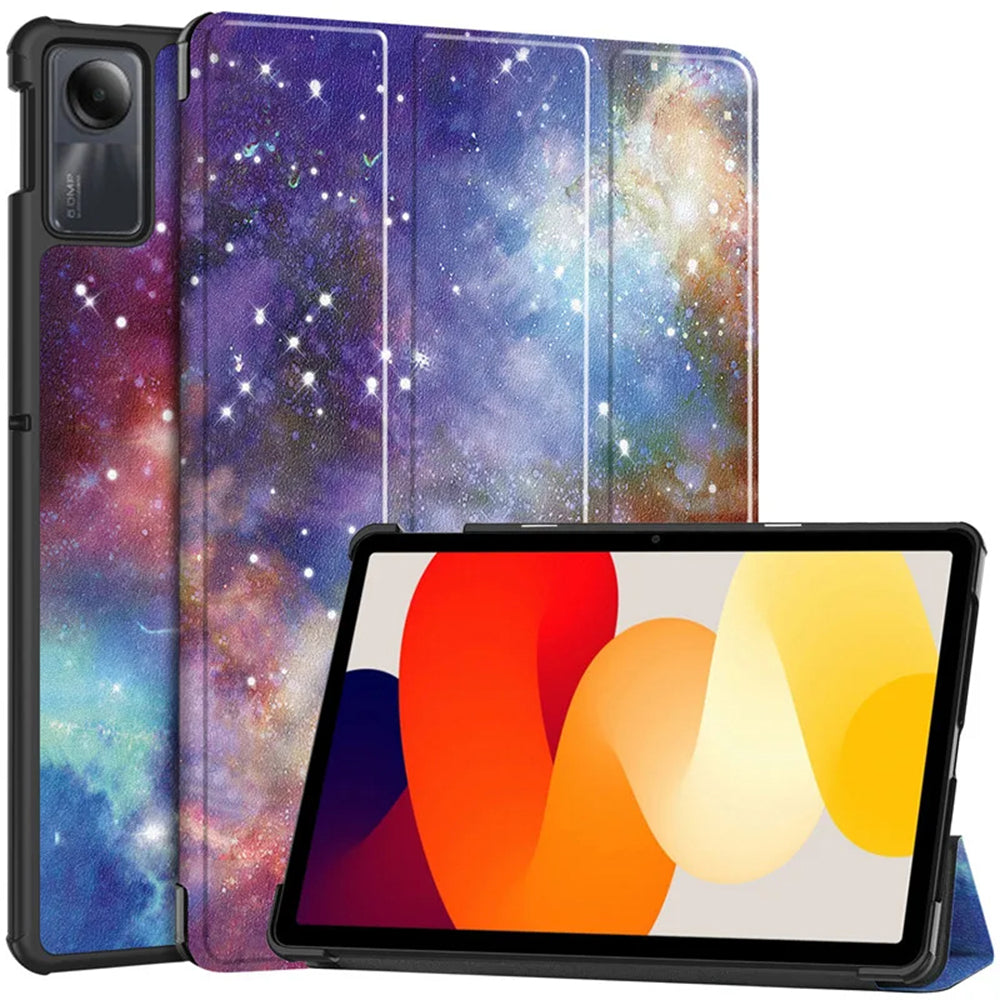 Cover til Xiaomi Redmi Pad SE, Techsuit, FoldPro Galaxy, Multifarvet