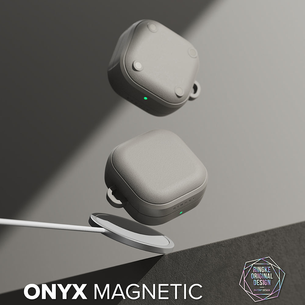 Ringke Onyx Magnetic etui til Samsung Galaxy Buds4 / Buds4 Pro, Grå