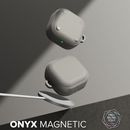 Ringke Onyx Magnetic etui til Samsung Galaxy Buds4 / Buds4 Pro, Grå