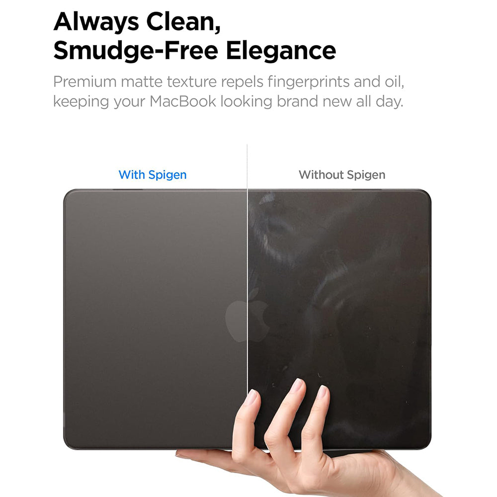 Spigen Airskin-etui til Apple MacBook Air 13 tommer (2026) / (2025) / (2024) / (2022), Sort Satin ACS11531