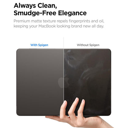 Spigen Airskin-etui til Apple MacBook Air 13 tommer (2026) / (2025) / (2024) / (2022), Sort Satin ACS11531