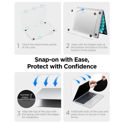 Spigen Airskin-etui til Apple MacBook Air 13 tommer (2026) / (2025) / (2024) / (2022), Sort Satin ACS11531