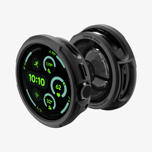 Spigen Liquid Air cover til Google Pixel Watch 4 45mm, Mat Sort ACS11222