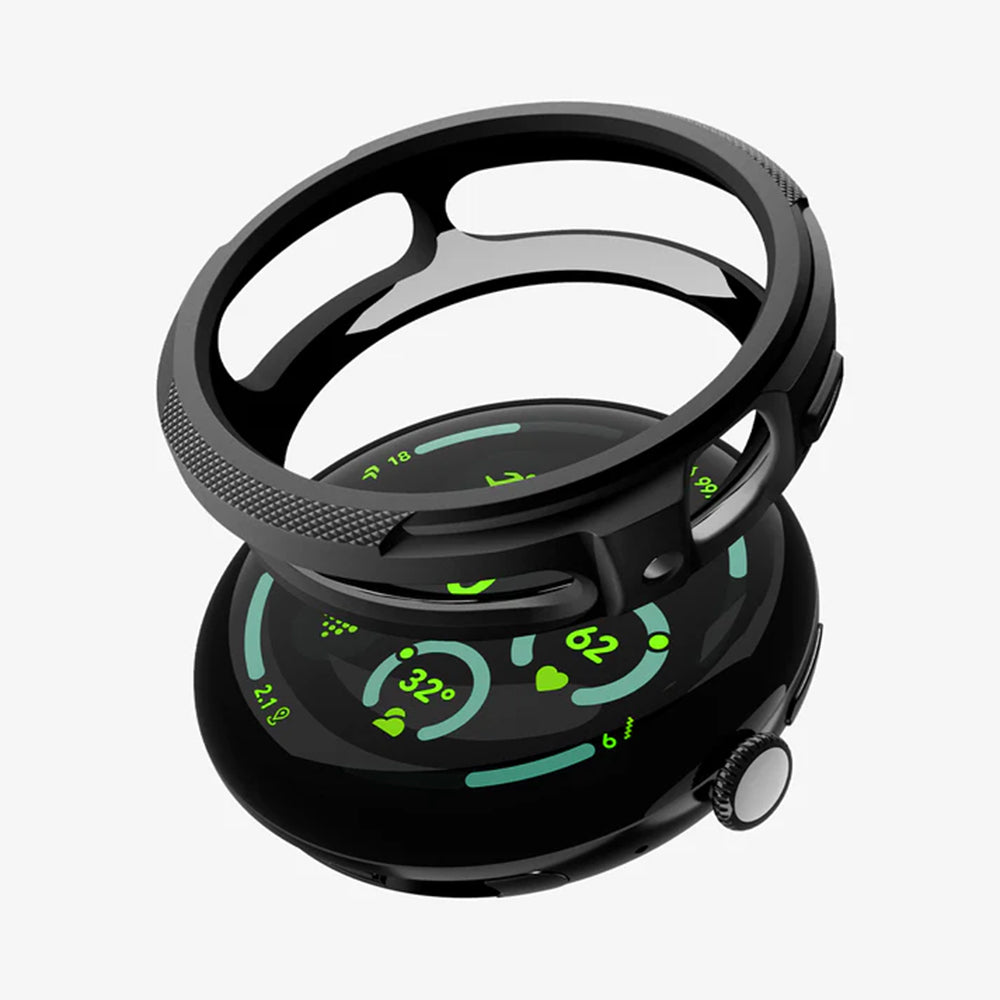 Spigen Liquid Air cover til Google Pixel Watch 4 45mm, Mat Sort ACS11222