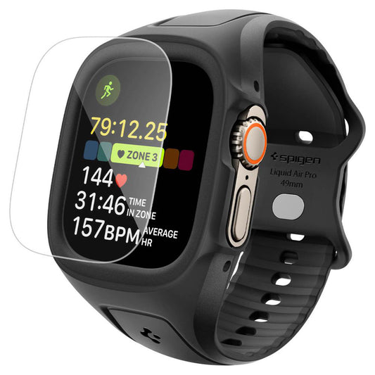 Spigen Liquid Air Pro cover med skærmbeskytter til Apple Watch Ultra Series, Mat Sort ACS11416