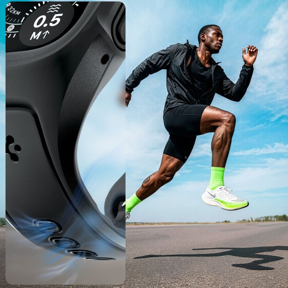 Spigen Liquid Air Pro cover med skærmbeskytter til Apple Watch Ultra Series, Mat Sort ACS11416
