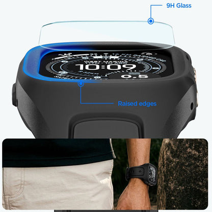 Spigen Liquid Air Pro cover med skærmbeskytter til Apple Watch Ultra Series, Mat Sort ACS11416