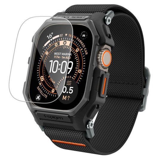 Spigen Lite Fit Pro-etui med skærmbeskytter til Apple Watch Ultra Series, Mat Sort ACS11415