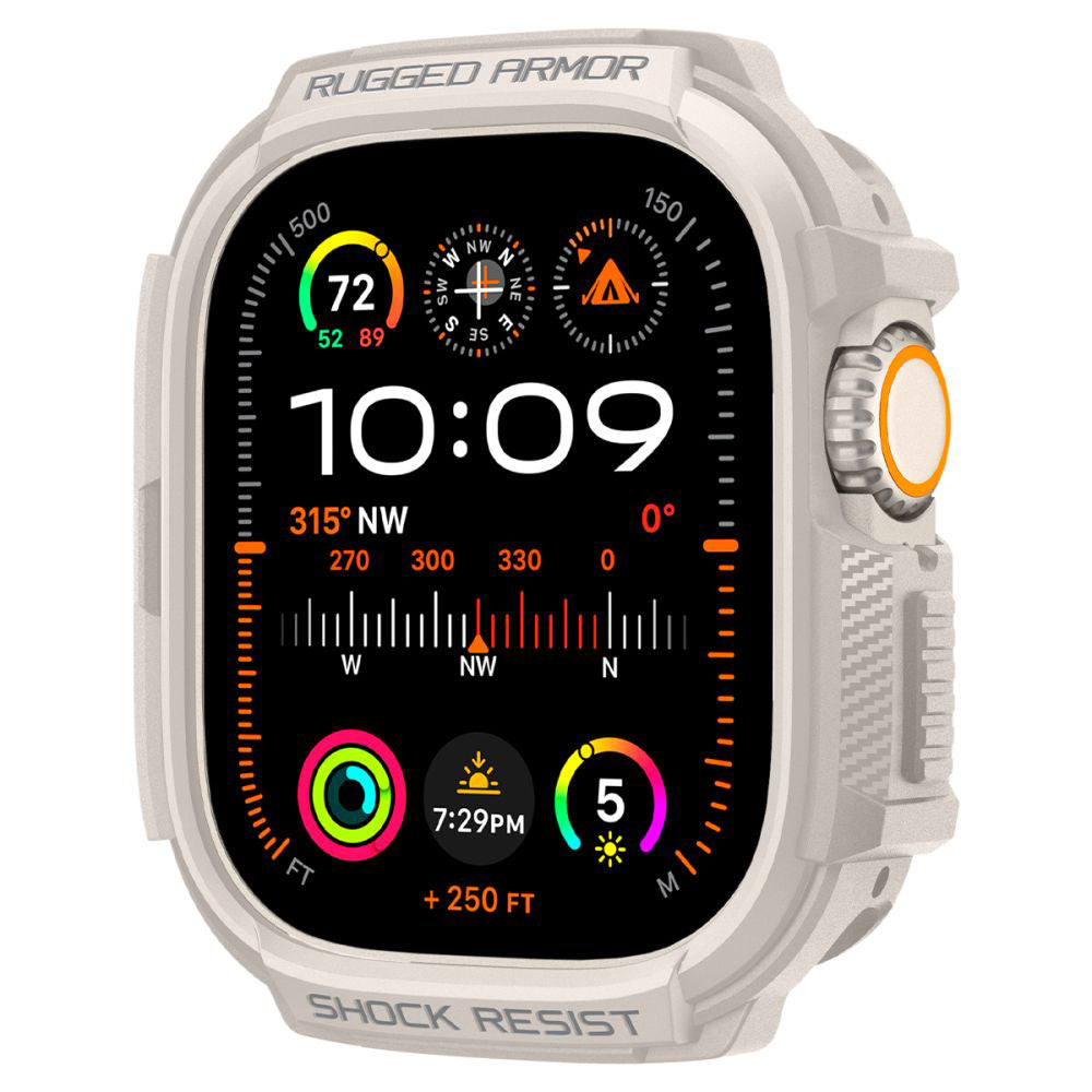 Spigen Rugged Armor etui til Apple Watch Ultra Series, Beige ACS07381