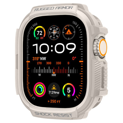 Spigen Rugged Armor etui til Apple Watch Ultra Series, Beige ACS07381