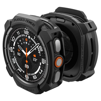 Spigen Rugged Armor cover til Samsung Galaxy Watch Ultra2, Mat Sort ACS11611