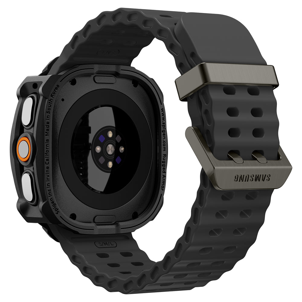 Spigen Rugged Armor cover til Samsung Galaxy Watch Ultra2, Mat Sort ACS11611