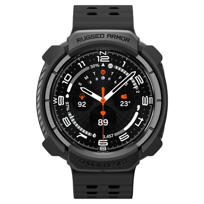 Spigen Rugged Armor cover til Samsung Galaxy Watch Ultra2, Mat Sort ACS11611