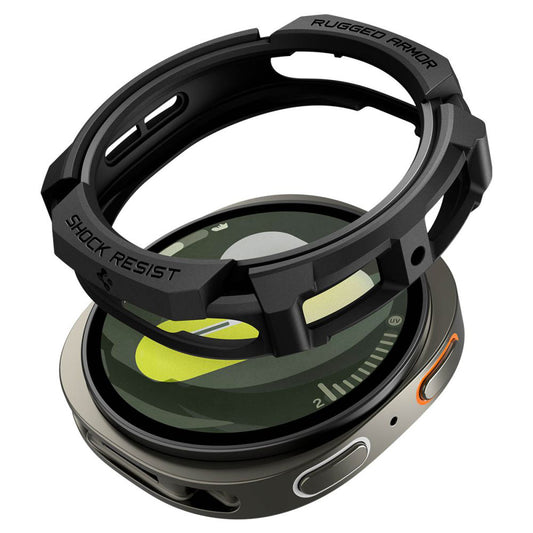 Spigen Rugged Armor cover til Samsung Galaxy Watch8 40mm, Sort ACS10004