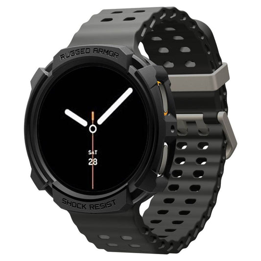 Spigen Rugged Armor cover til Samsung Galaxy Watch8 44mm, Mat Sort ACS10006