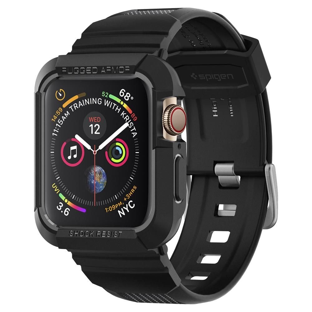 Spigen Rugged Armor Pro cover til Apple Watch 44mm Series, Sort 062CS25324