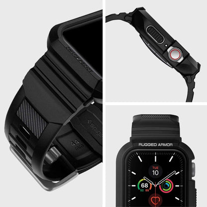 Spigen Rugged Armor Pro cover til Apple Watch 44mm Series, Sort 062CS25324