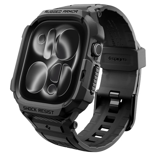 Spigen Rugged Armor Pro cover til Apple Watch Series 12 42mm, Mat Sort ACS11883