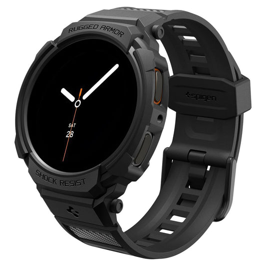 Spigen Rugged Armor Pro etui til Samsung Galaxy Watch8 44mm, Sort ACS10007