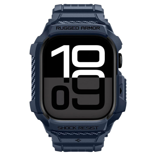 Spigen Rugged Armor Pro V2 etui til Apple Watch Series 10 / 11 42mm, Marineblå ACS10495