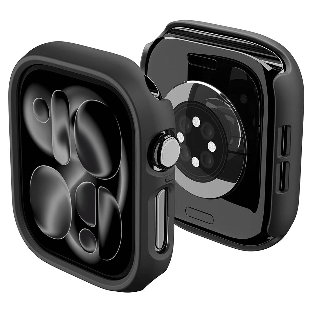 Spigen Thin Fit cover til Apple Watch 12 46mm, Sort ACS11890