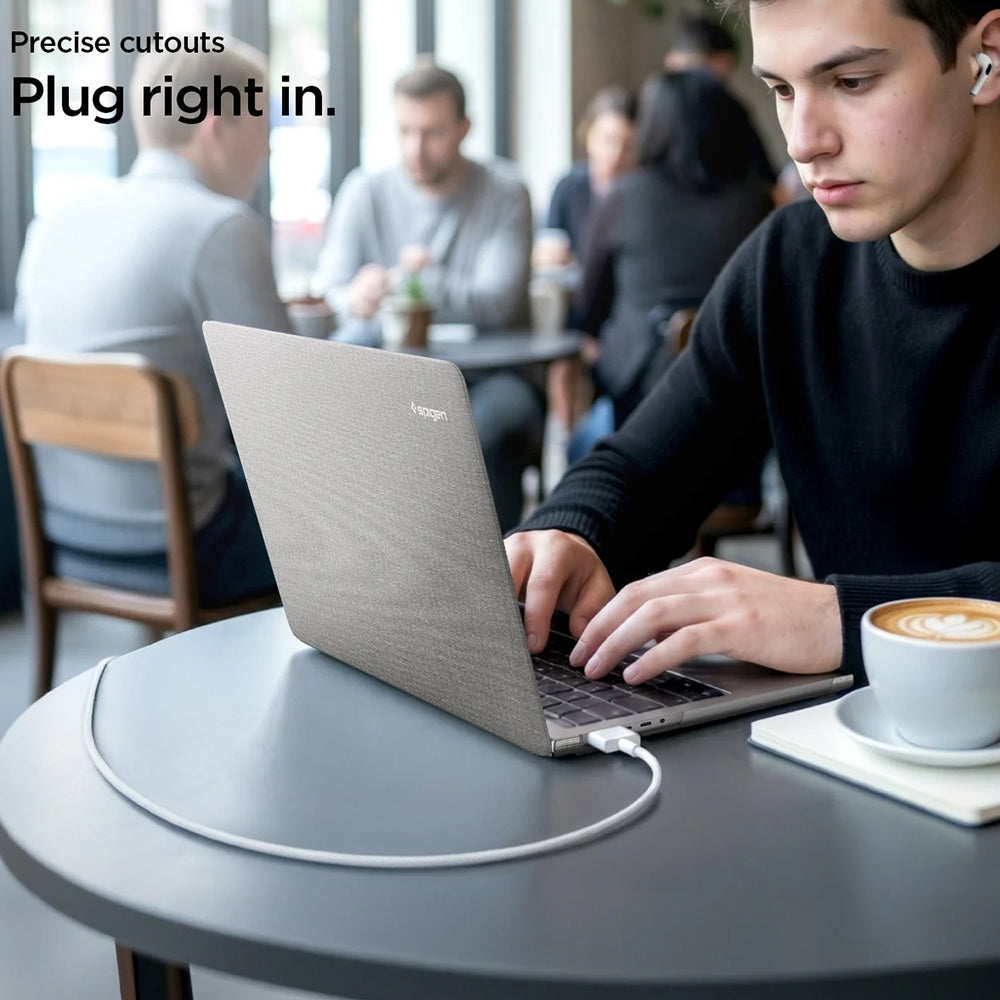 Spigen Urban Fit-etui til Apple MacBook Neo 13 tommer, grå ACS11542