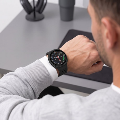 Tech-Protect Defense cover til Samsung Galaxy Watch9 / Watch8 40mm, sæt med 2 stk., sort / gennemsigtig