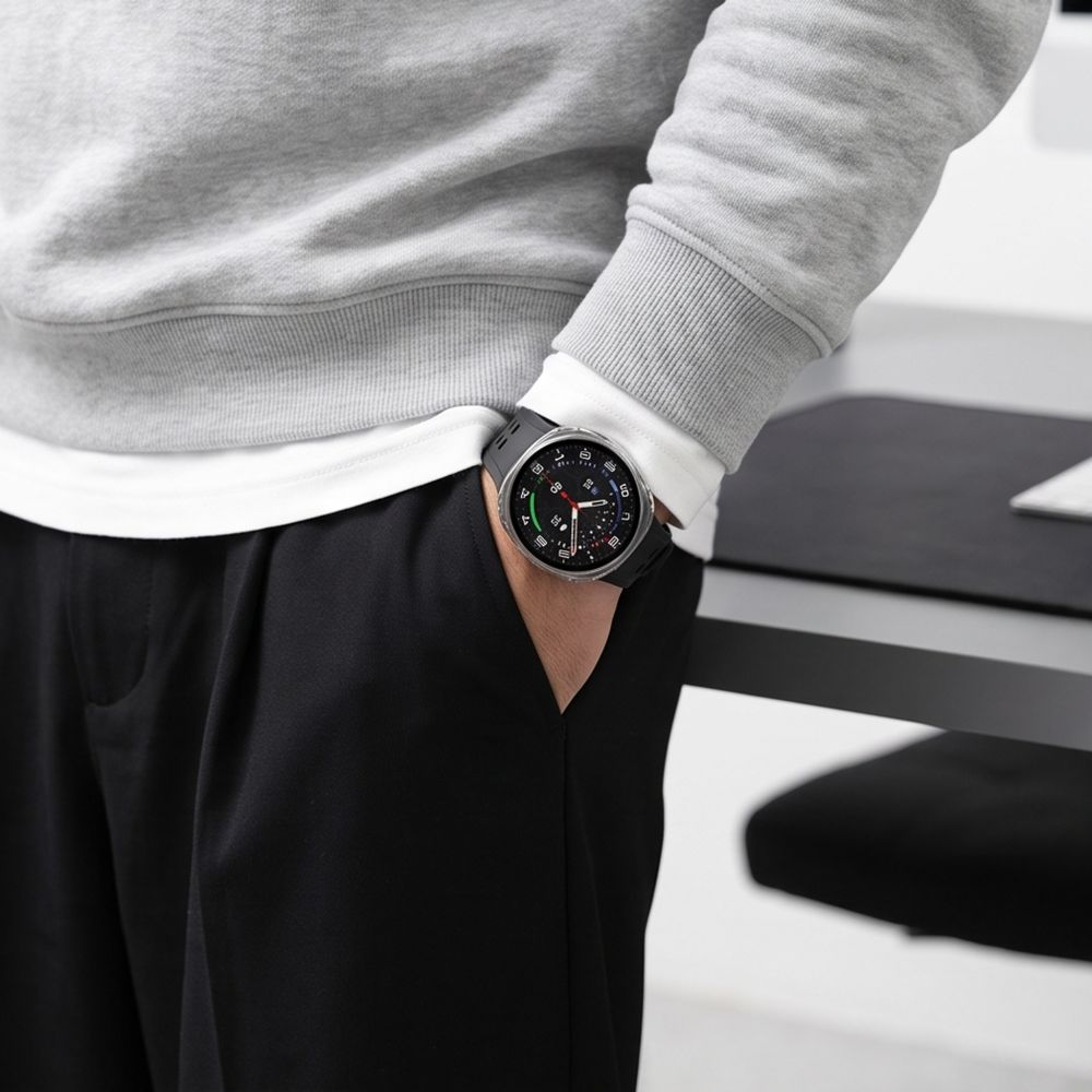 Tech-Protect Defense cover til Samsung Galaxy Watch 9 / Watch8 44mm, sæt med 2 stk., sort / gennemsigtig