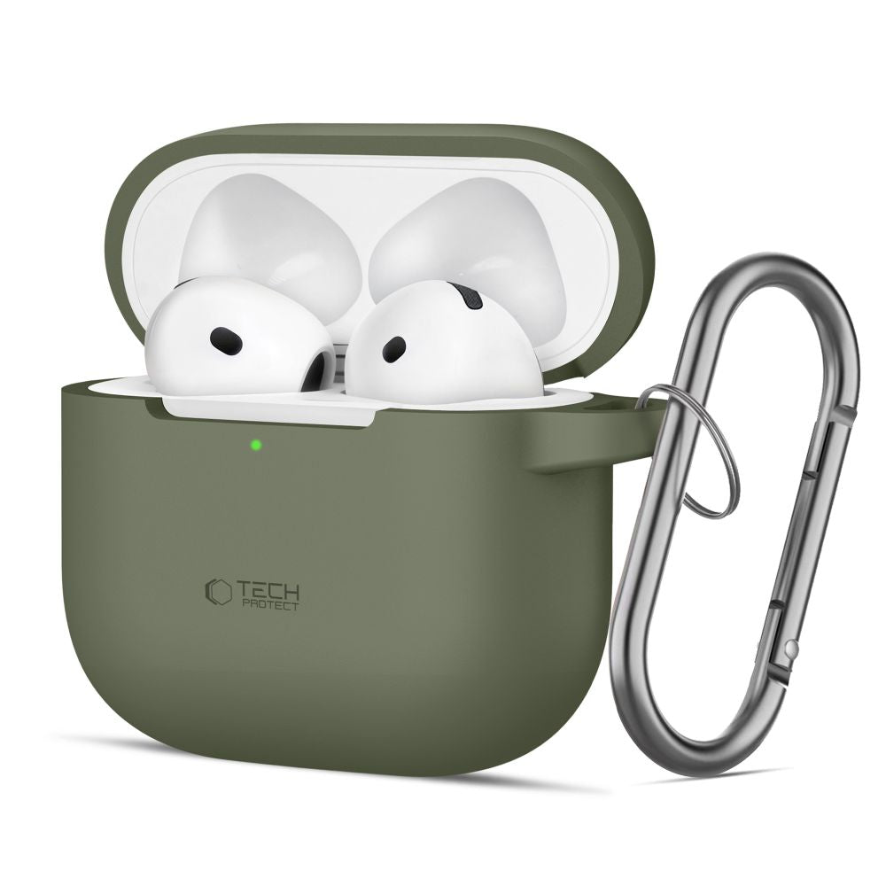 Tech-Protect Silicone Hook etui til Apple AirPods 4, Grøn
