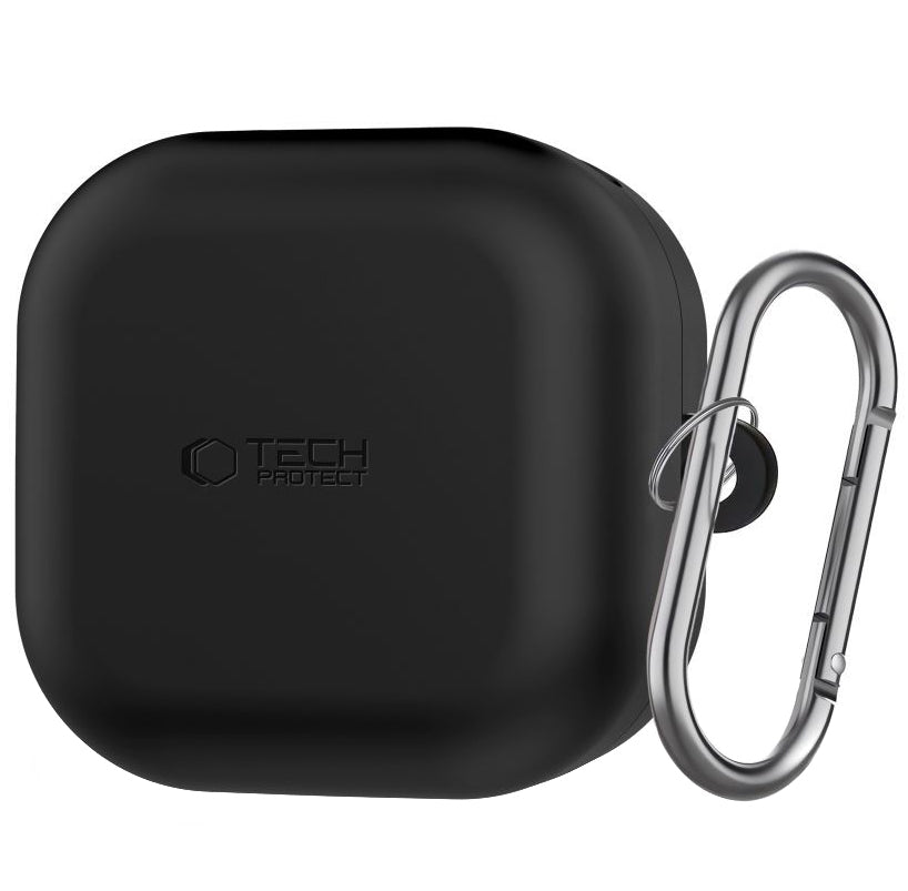 Tech-Protect Silicone Hook etui til Samsung Galaxy Buds4 / Buds4 Pro, Sort