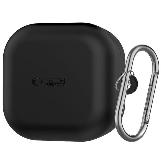 Tech-Protect Silicone Hook etui til Samsung Galaxy Buds4 / Buds4 Pro, Sort