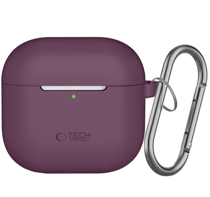 Tech-Protect Silicone Hook-etui til Apple AirPods 4 / AirPods 5, vinrød