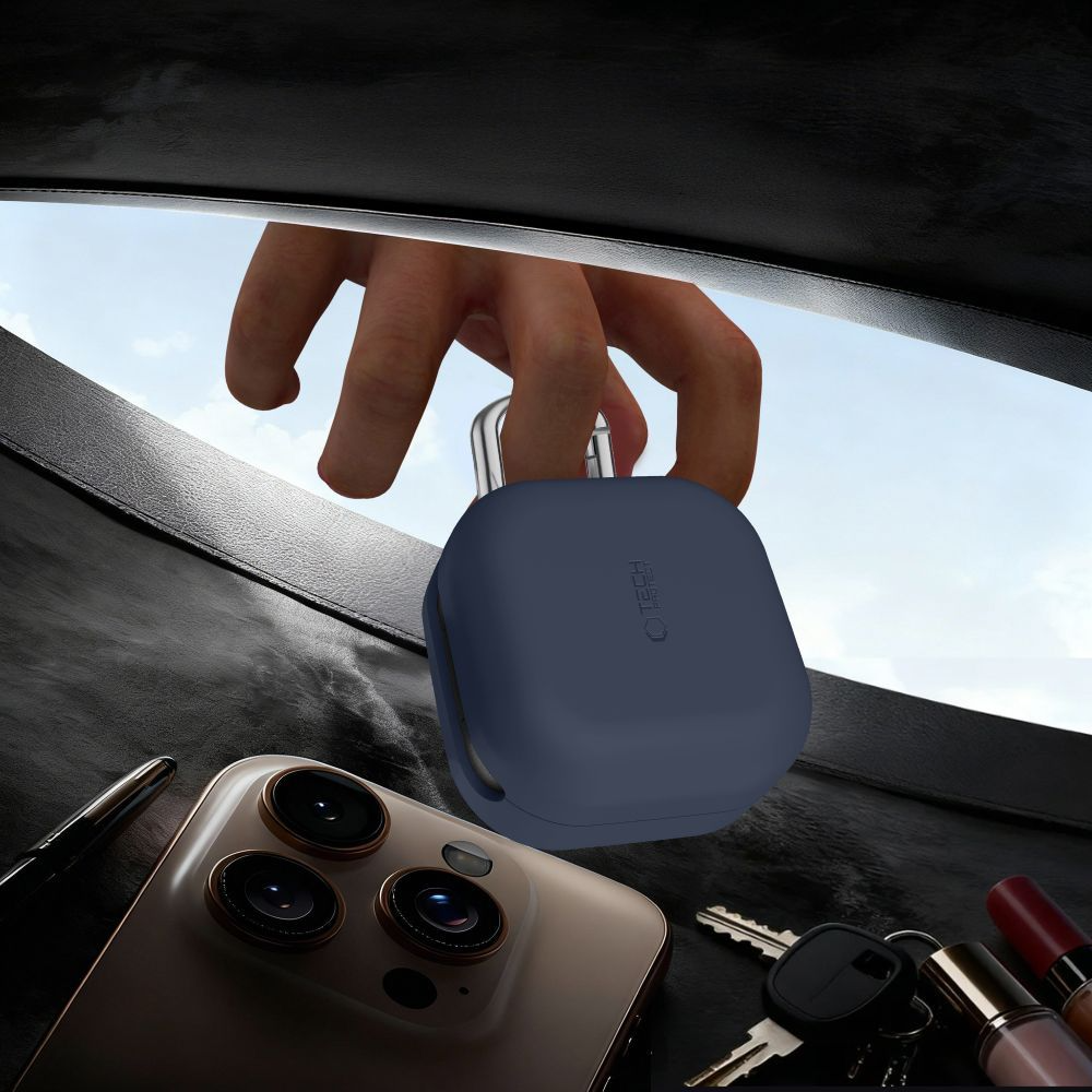 Tech-Protect Silicone Hook etui til Samsung Galaxy Buds4 / Buds4 Pro, Sort